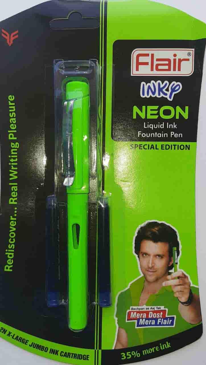 3. Flair Inky Liquid Ink Fountain Pen Pack Of 1 Piece Neon