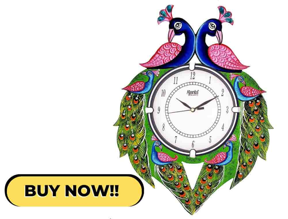 Circadian Ajanta Peacock Design Wall Clock