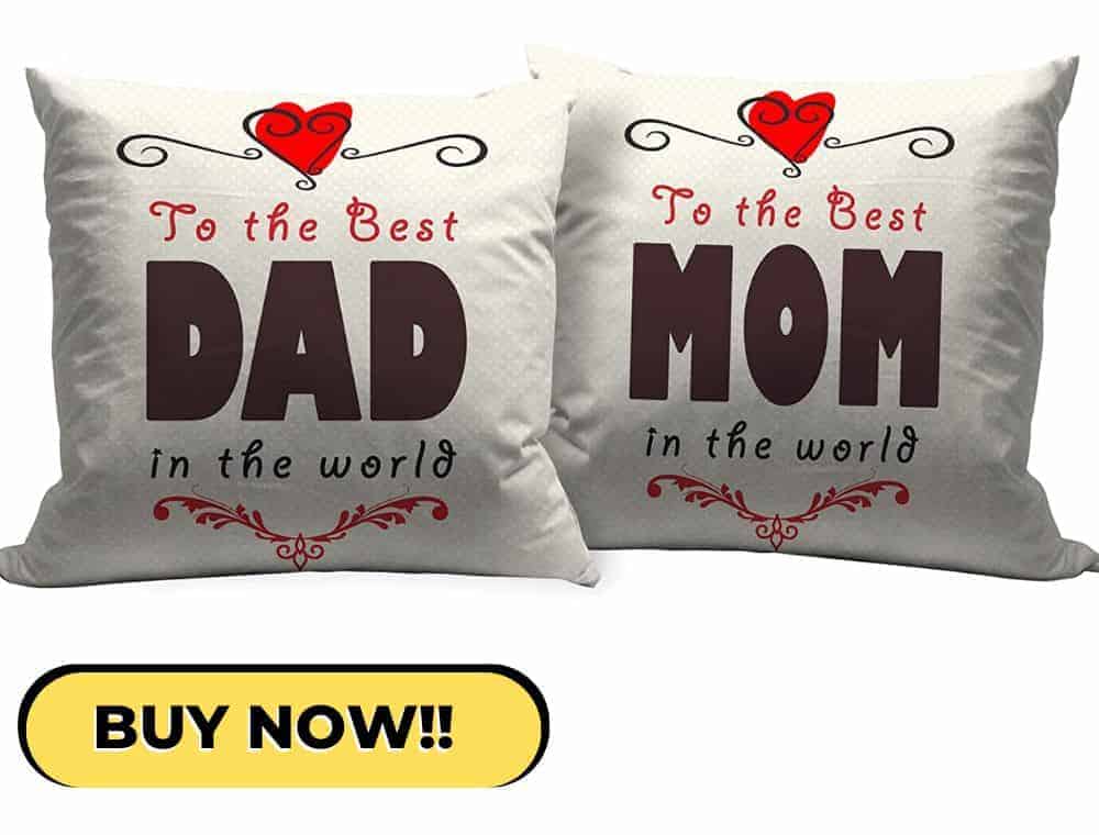 Best Gift For Mom Dad Parents Set Of 2 Printed Cushion