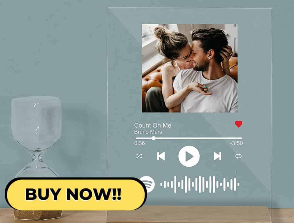 Personalized Photo Music Frame With Scannabe Code Gifting