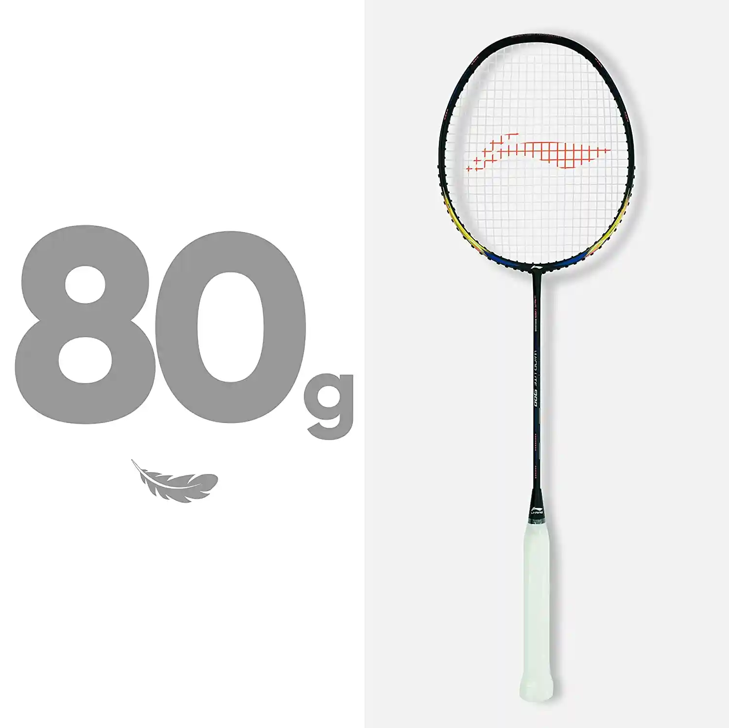 Best Badminton Racket For Smash and Control 2023 5 Li Ning Wind Lite 900 Carbon Fiber Strung Badminton Racket with Full Cover