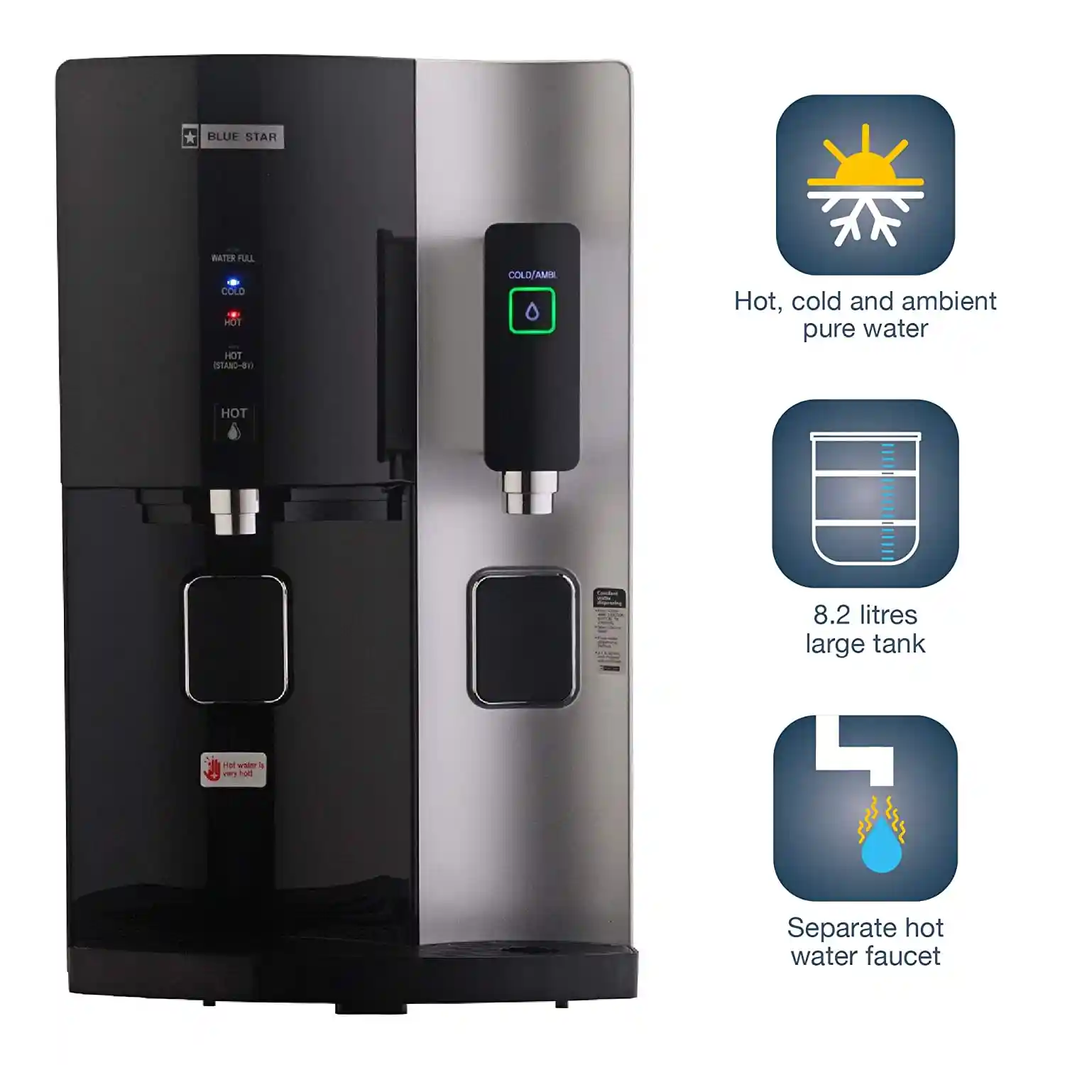 Best Hot And Cold Water Purifier In India - Buying Guide 2023 2 Blue Star Stella ST4BSHC01 8.2 Litre RO UV Water Purifier