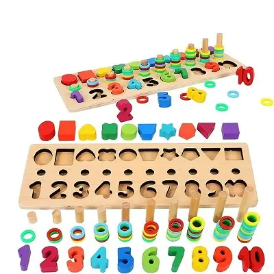 Best Wooden Toys India | Channapatna Toys | Wooden Montessori Toys 5 CHANNAPATNA TOYS Wooden Number Puzzle Pcs Sorting Montessori Toys For 1 Year Old Toddlers