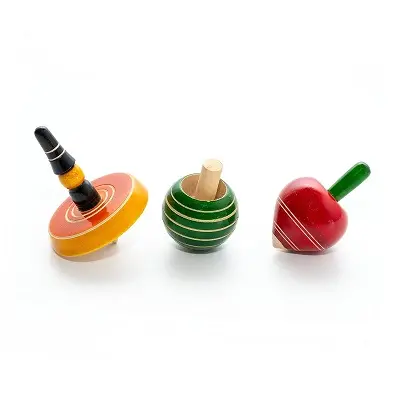 Best Wooden Toys India | Channapatna Toys | Wooden Montessori Toys 14 Spinning Tops Wooden Toys